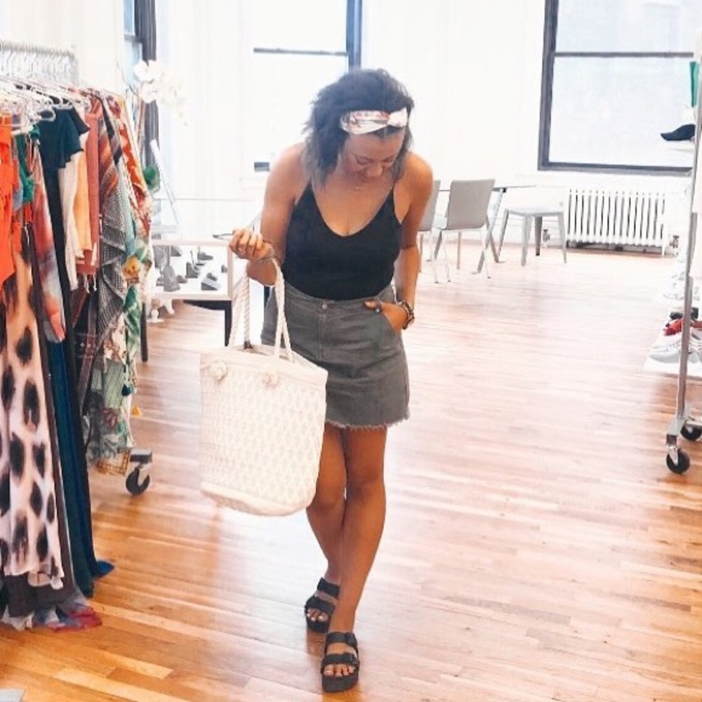 Olive green skirt